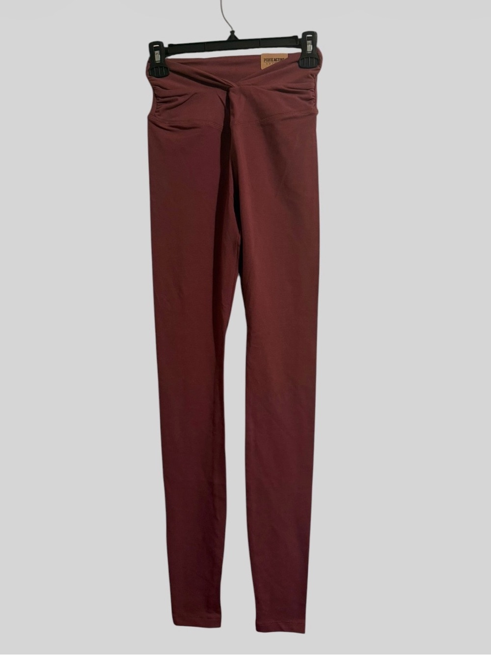 NWT PINK Victoria's Secret High-Waist Long Leggings in Plum